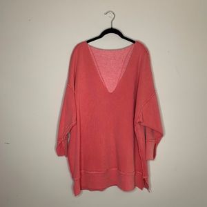 Free People Coral Sweater Dress Top